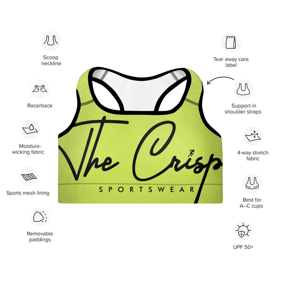 'Wholly Guacamole' Padded Sports Bra