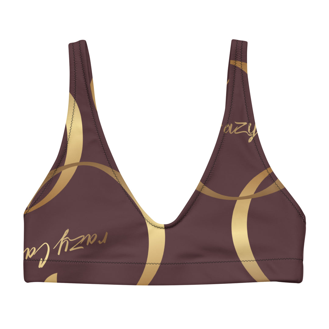 'Cab Sauvignon' Recycled padded gym bra