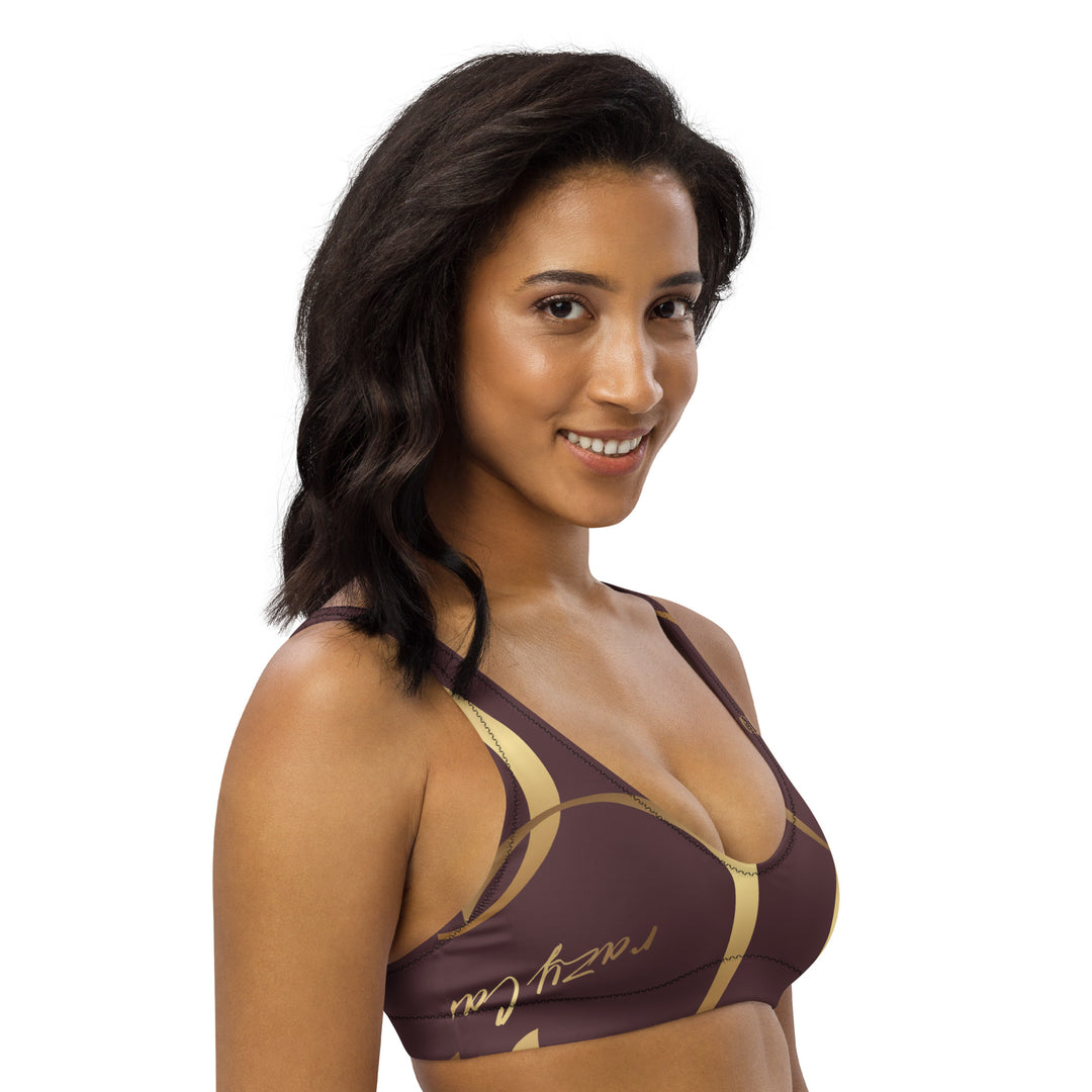 'Cab Sauvignon' Recycled padded gym bra